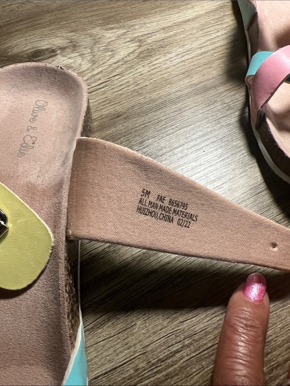 Kids Multicolor Strappy Comfort Sandals - Pastel Pink, Blue & Yellow stock (18) - Picture 3 of 5